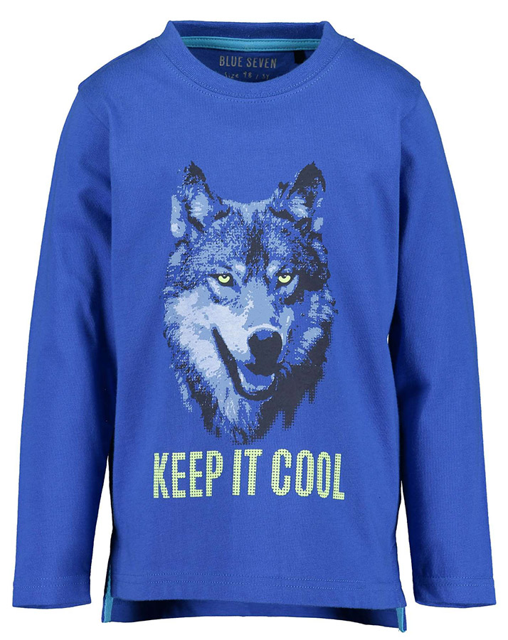 Langarmshirt ARCTIC WOLVES – KEEP IT COOL in mittelblau
