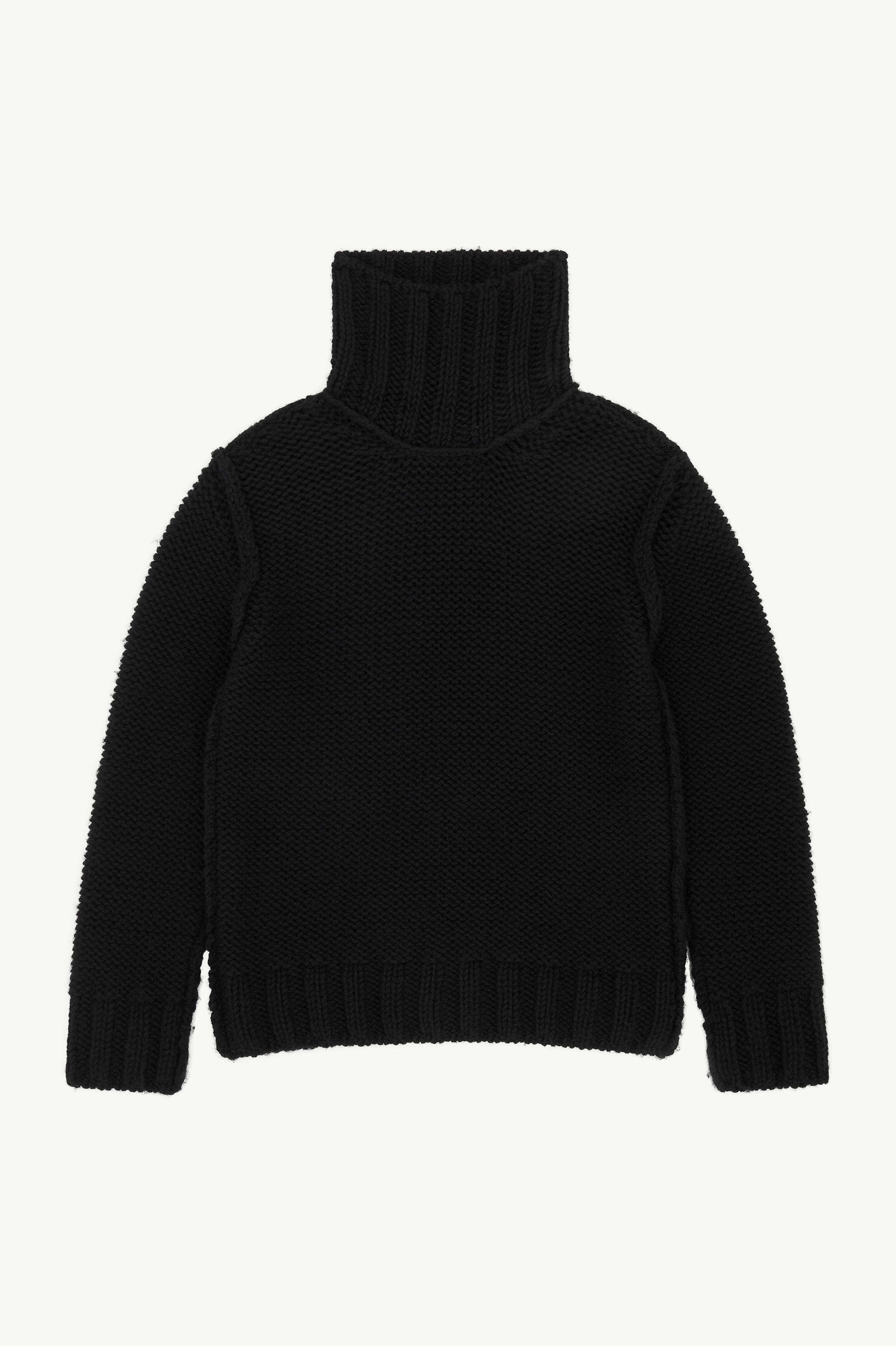 Pull à col roulé en laine vierge pour homme | MM6 Noir