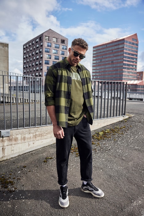 STHUGE T-Shirt, Halbarm, oversized, College-Print, bis 8 XL