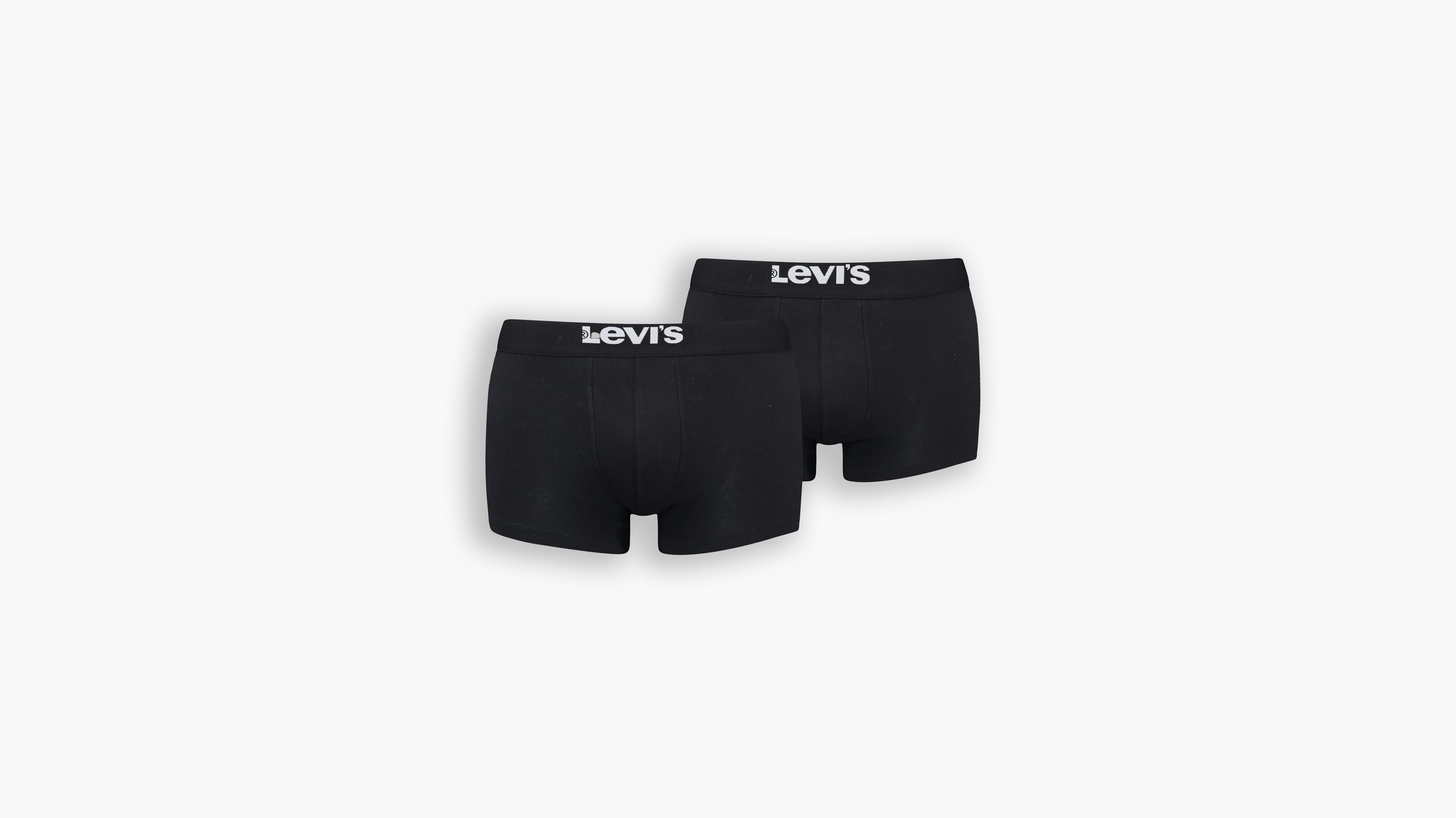 Levi's® Boxers unis coton bio - Lot de 2 - Black - Noir