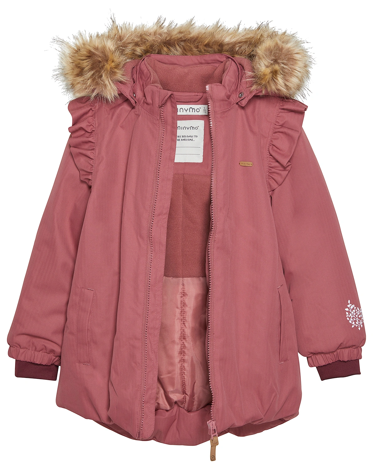 Schneejacke BIRGA mit Kunstfellbesatz in roan rouge