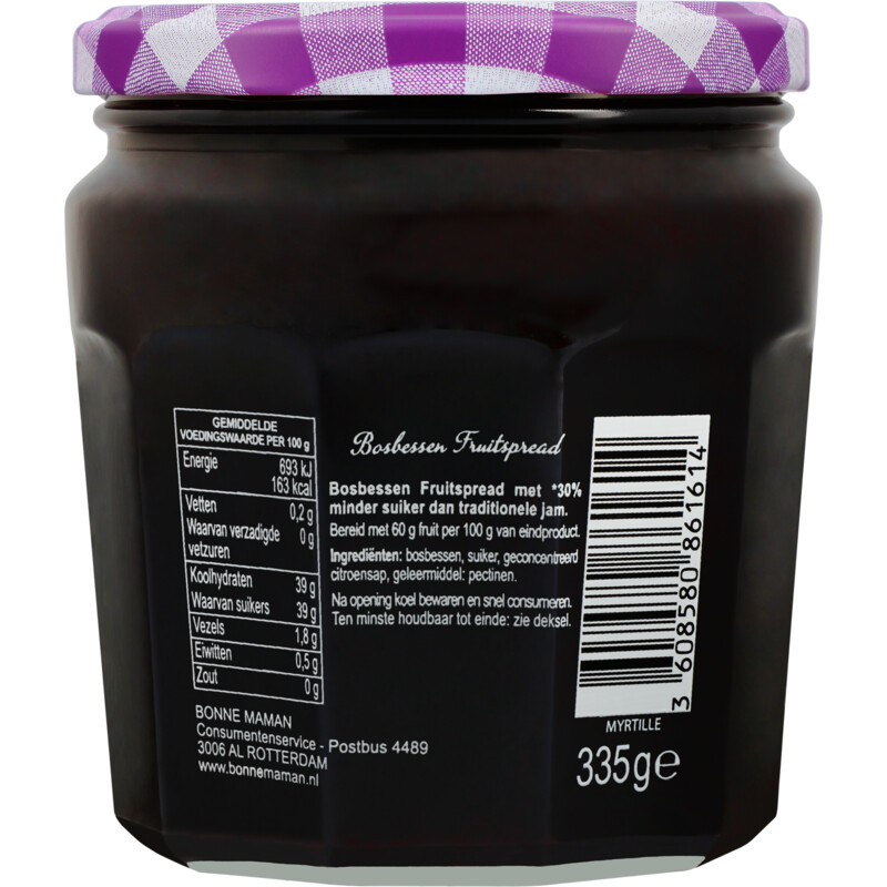 Bonne Maman Bosbessen meer fruit minder suiker