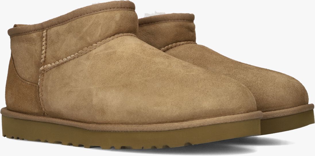 cognac ugg vachtlaarzen m classic ultra mini