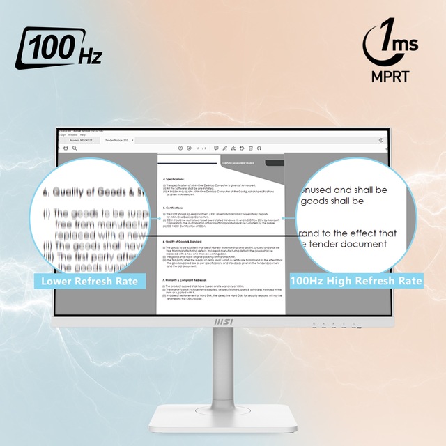 MSI LED-Monitor »Modern MD2412P« 60 cm/24 ″  1920 x 1080 px Full HD 1 Reaktionszeit 100 Hz höhenverstellbar, 3 Jahre Herstellergarantie, USB-C