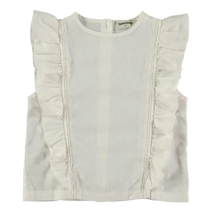 Tocoto Vintage Top Volant | Blanc