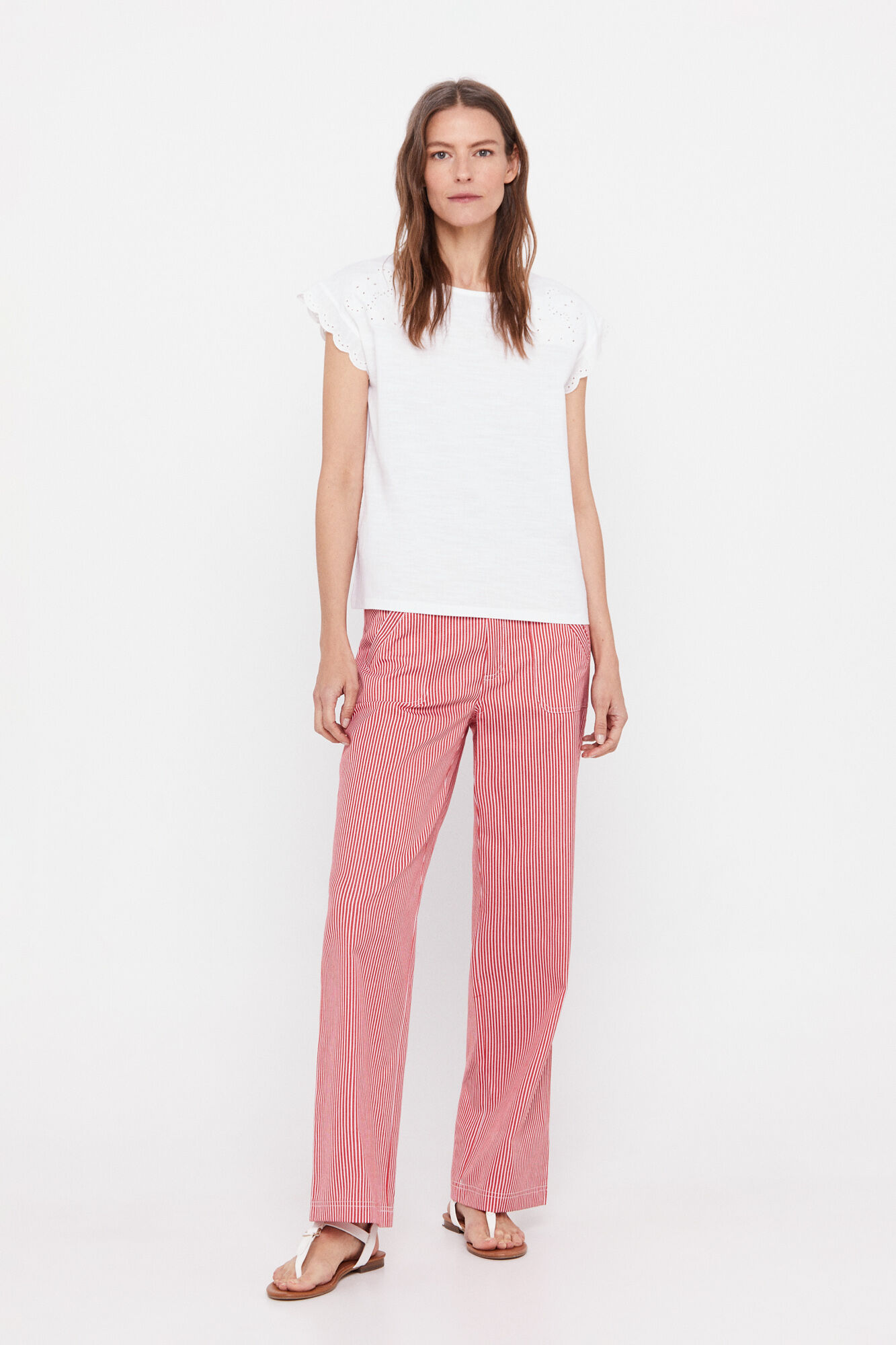 Blusa bordada com borboletas - Branca