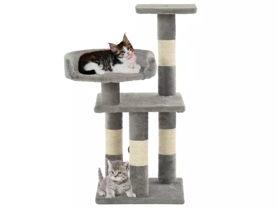 Arbre à chat avec griffoirs en sisal 65 cm Gris
