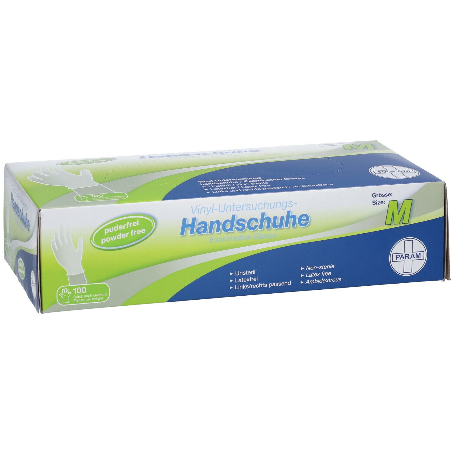 PARAM Einmalhandschuhe Vinyl Größe M
