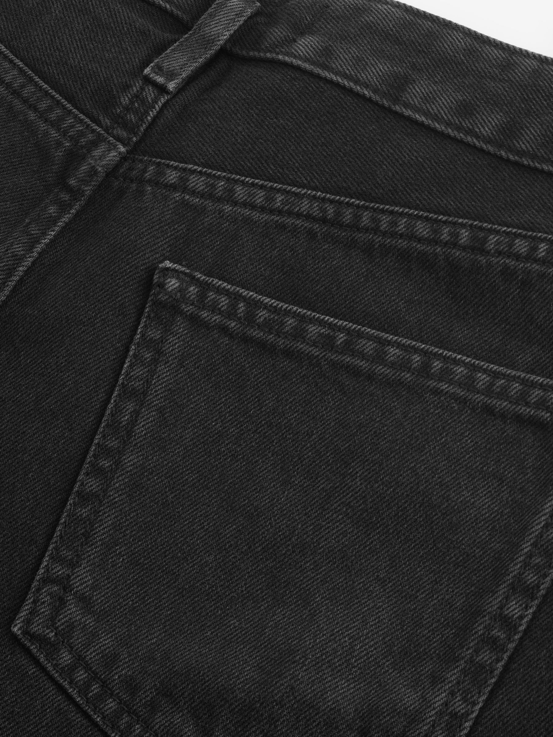 Zwart - Palazzo-jeans met wijde pijpen van 100% katoen