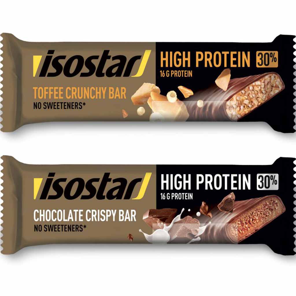 16x isostar High Protein 30 Toffee Crunchy Bar á 55g=880g MHD:28.2.25