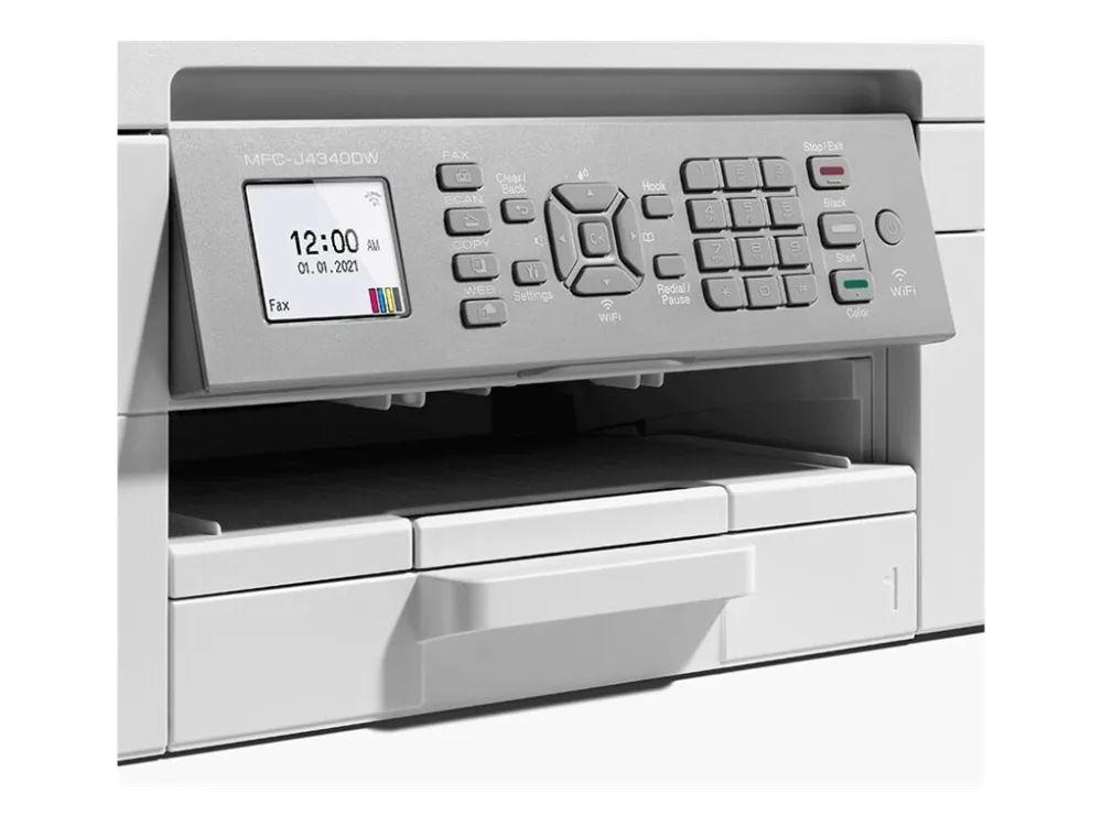 Brother MFC-J4340DW - Multifunktionsprinter - farve - blækprinter - A4 (210 x 297 mm) (original) - A4/Letter (medie) - op til 13 spm (kopiering) - op til 20 spm (udskriver) - 150 ark - 14.4 Kbps - USB 2.0, Wi-Fi(n)
