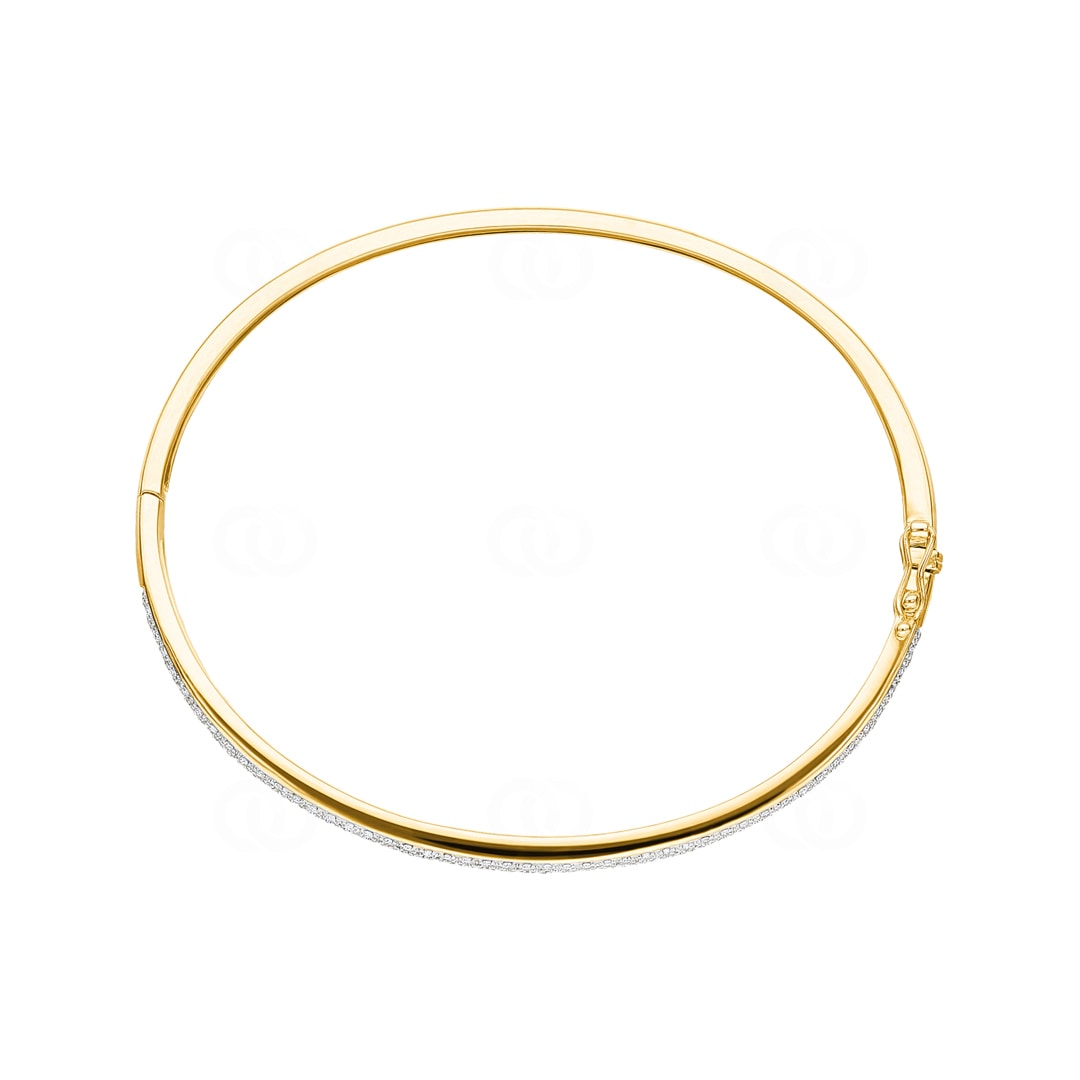 Armreif 750/18 K Gelbgold mit Diamanten 0.69 ct H/si