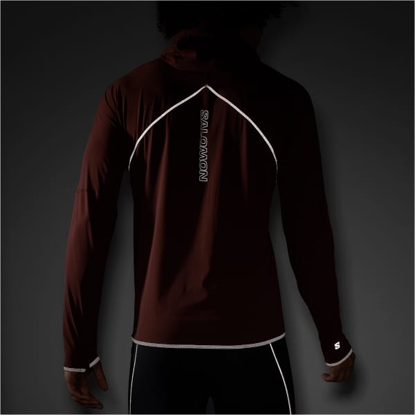 Veste trail SALOMON SENSE AERO HYBRID HZ HD M RUM RAISIN