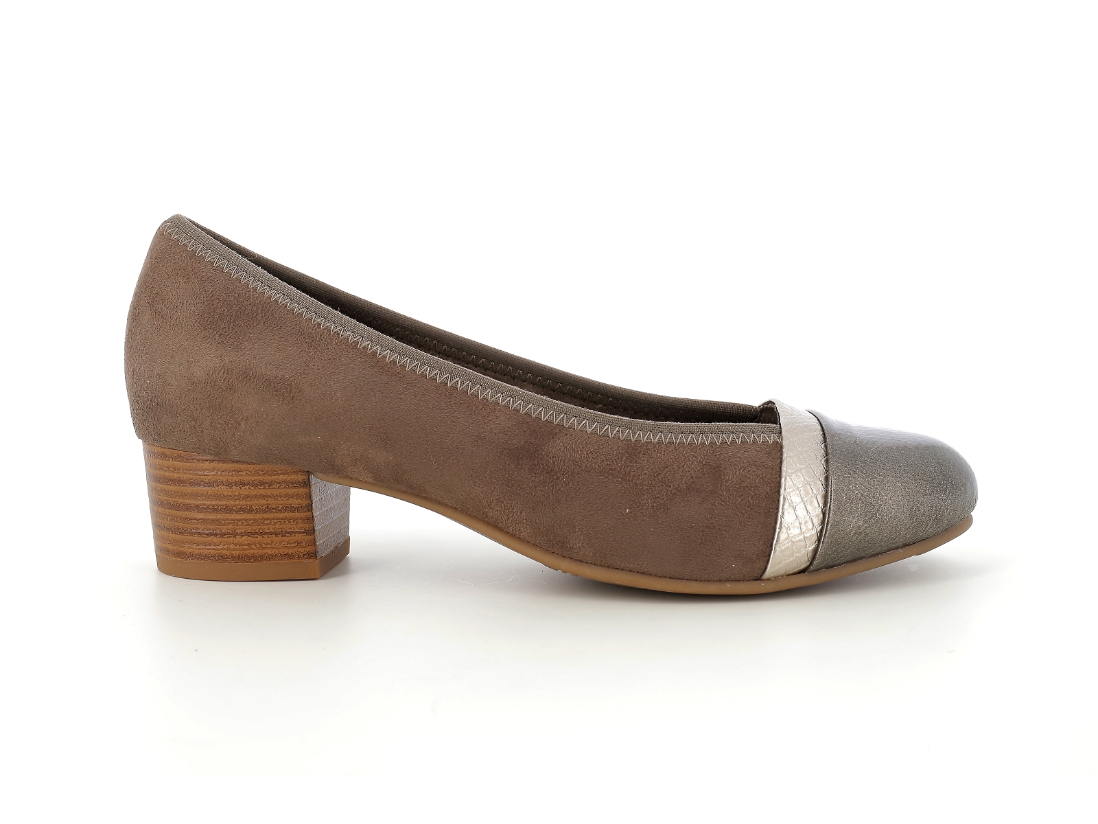 Jana  shoes-22366 Matières combinées Taupe