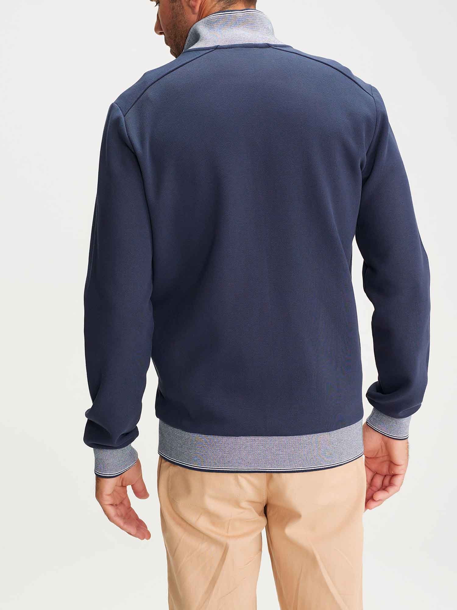 Gilet Homme Col Montant Marine