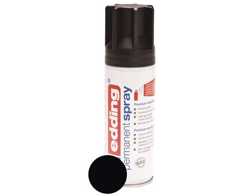 Edding permanente spray, diepzwart, satijnen finish, 200 ml