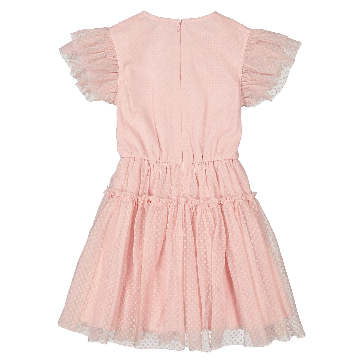 COLEÇÕES LA REDOUTE<br>Vestido de manga curta com tule