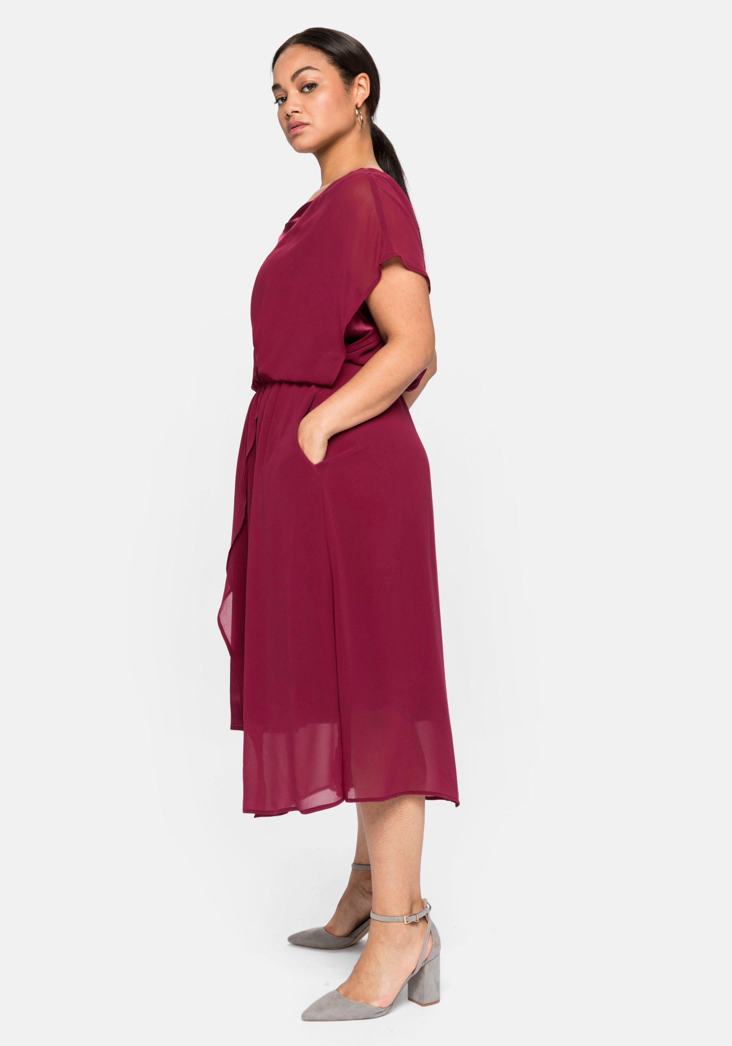 Cocktailkleid im 2-in-1-Look, in Wickeloptik