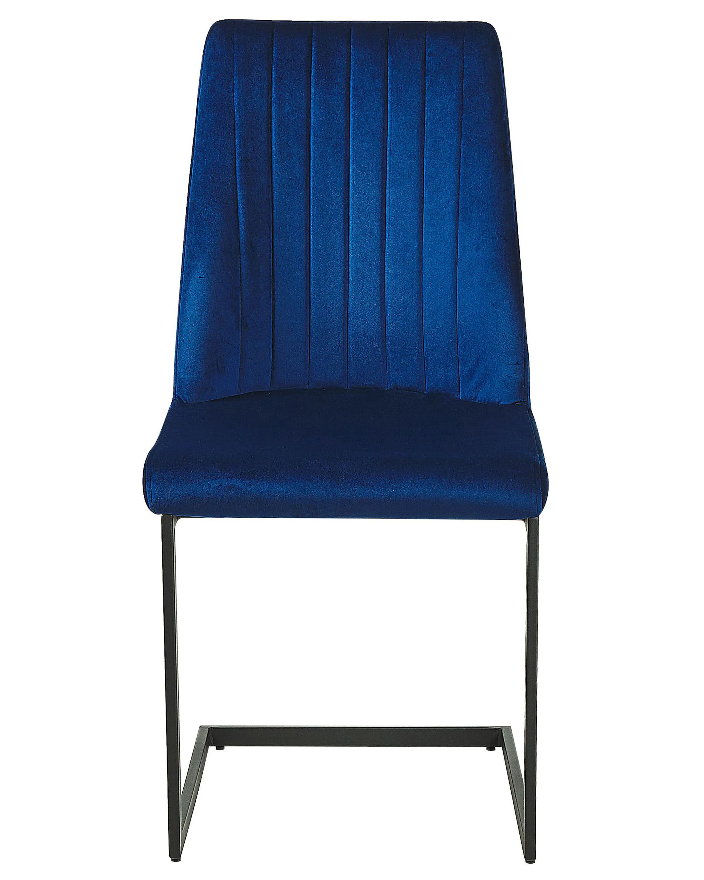Set van 2 eetkamerstoelen LAVONIA Fluweel Marineblauw