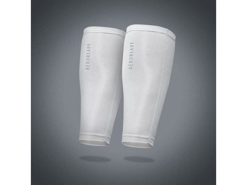 adidas Compression Calf Sleeves Weiss, S-M Kompressions-Wadenwärmer