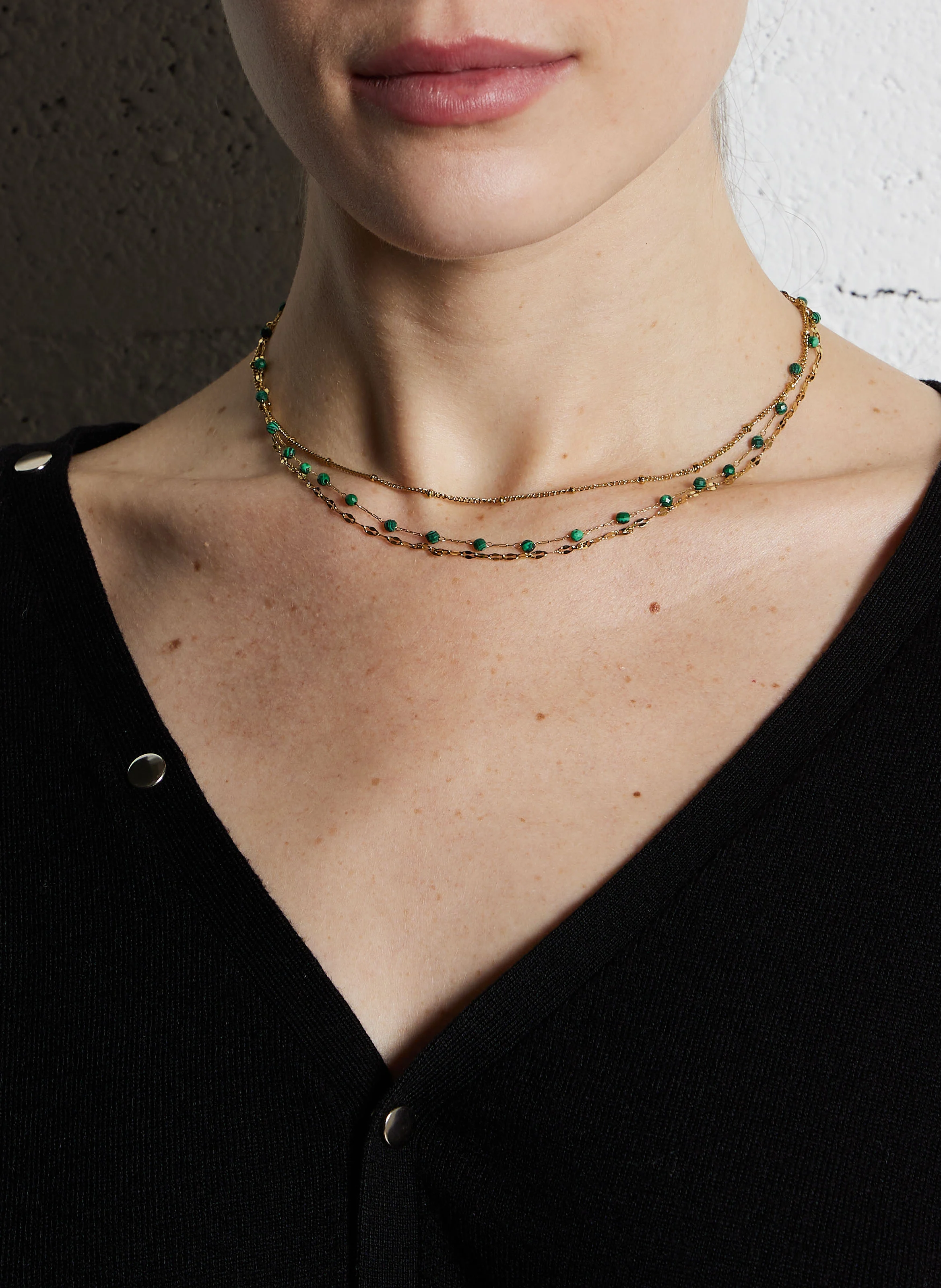 Collier rangs | Vert