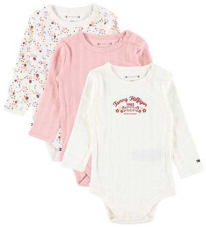 Tommy Hilfiger Gave?ske - Bodyer l/æ - 3-pak - Ancient White Flo