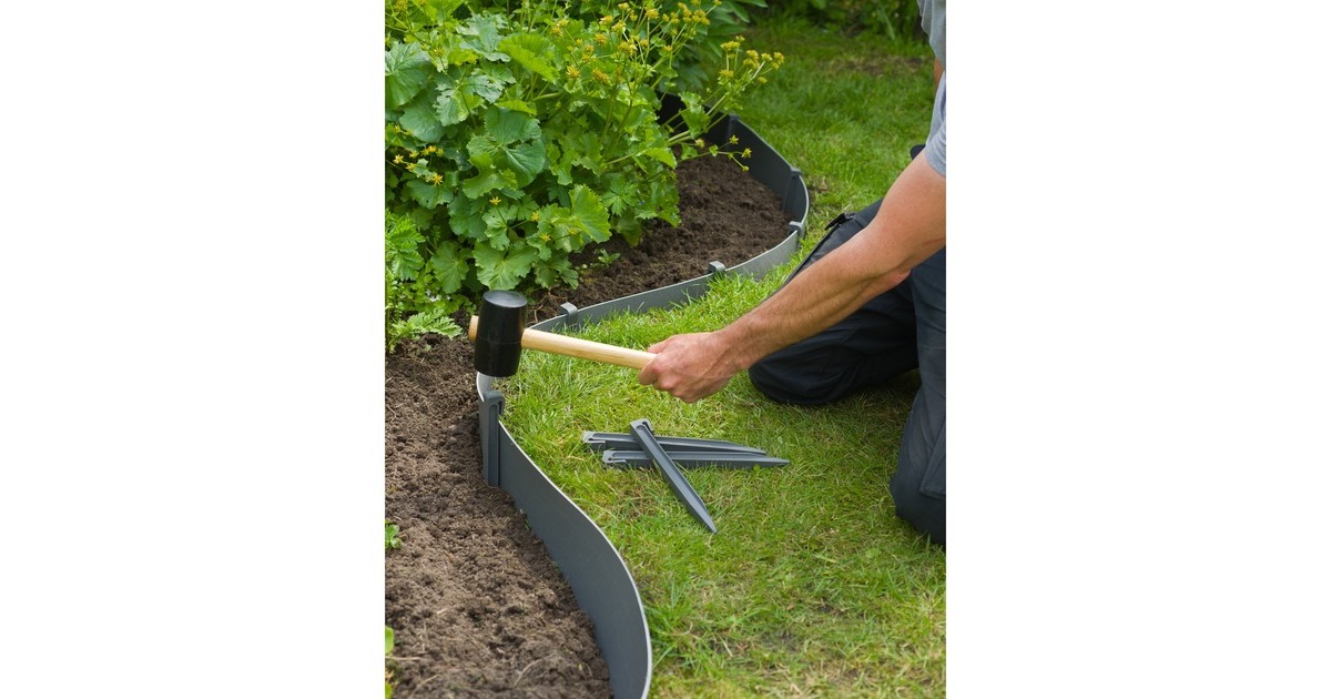 NatureBorderrand H7,5cm x 10m begrenzing  (Grijs)
