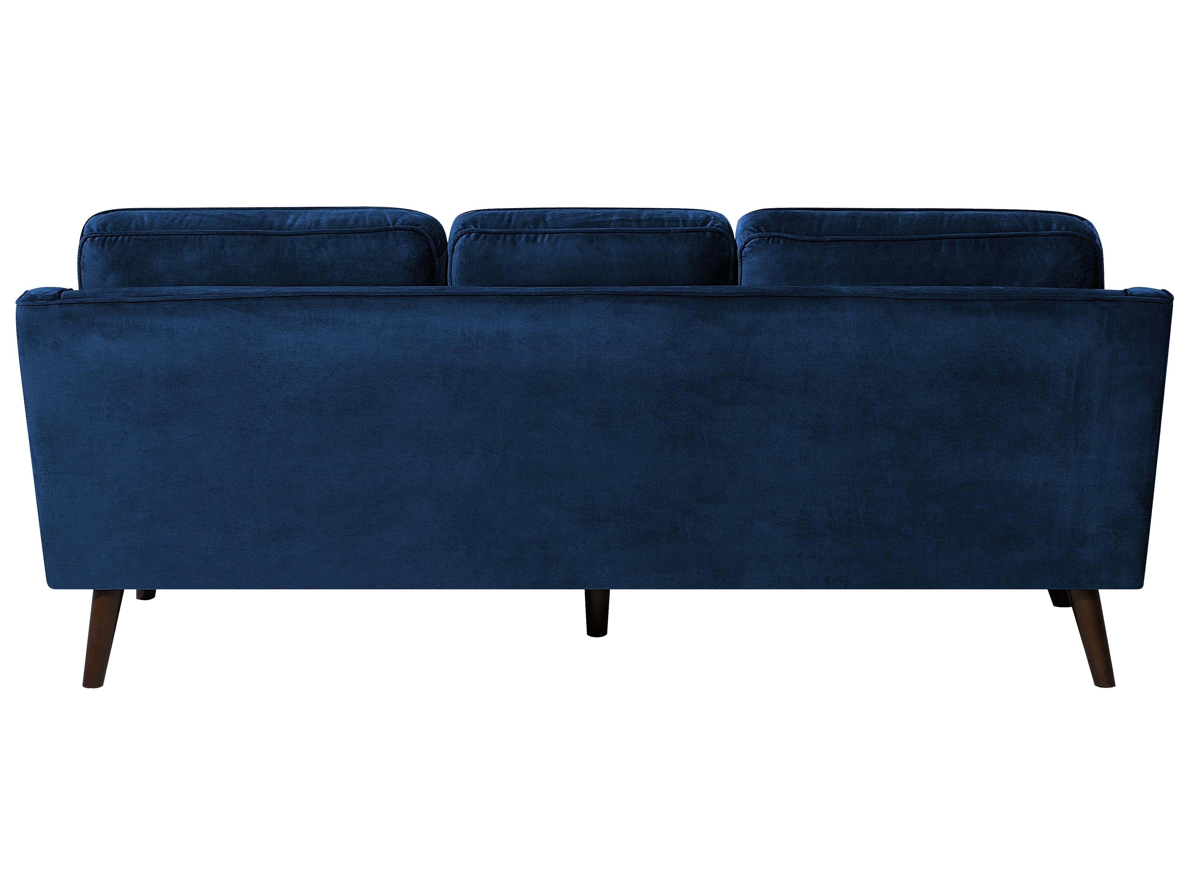 Bank 3-zits LOKKA Fluweel Marineblauw