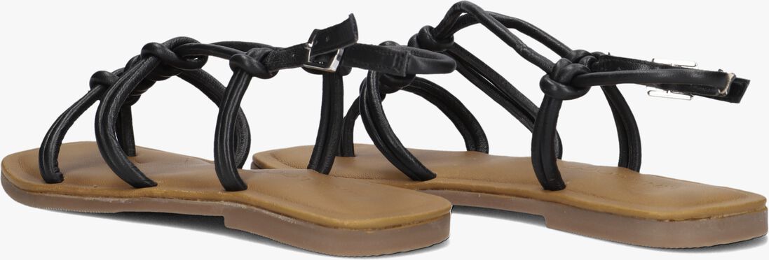 zwarte lina locchi platte sandalen l1285