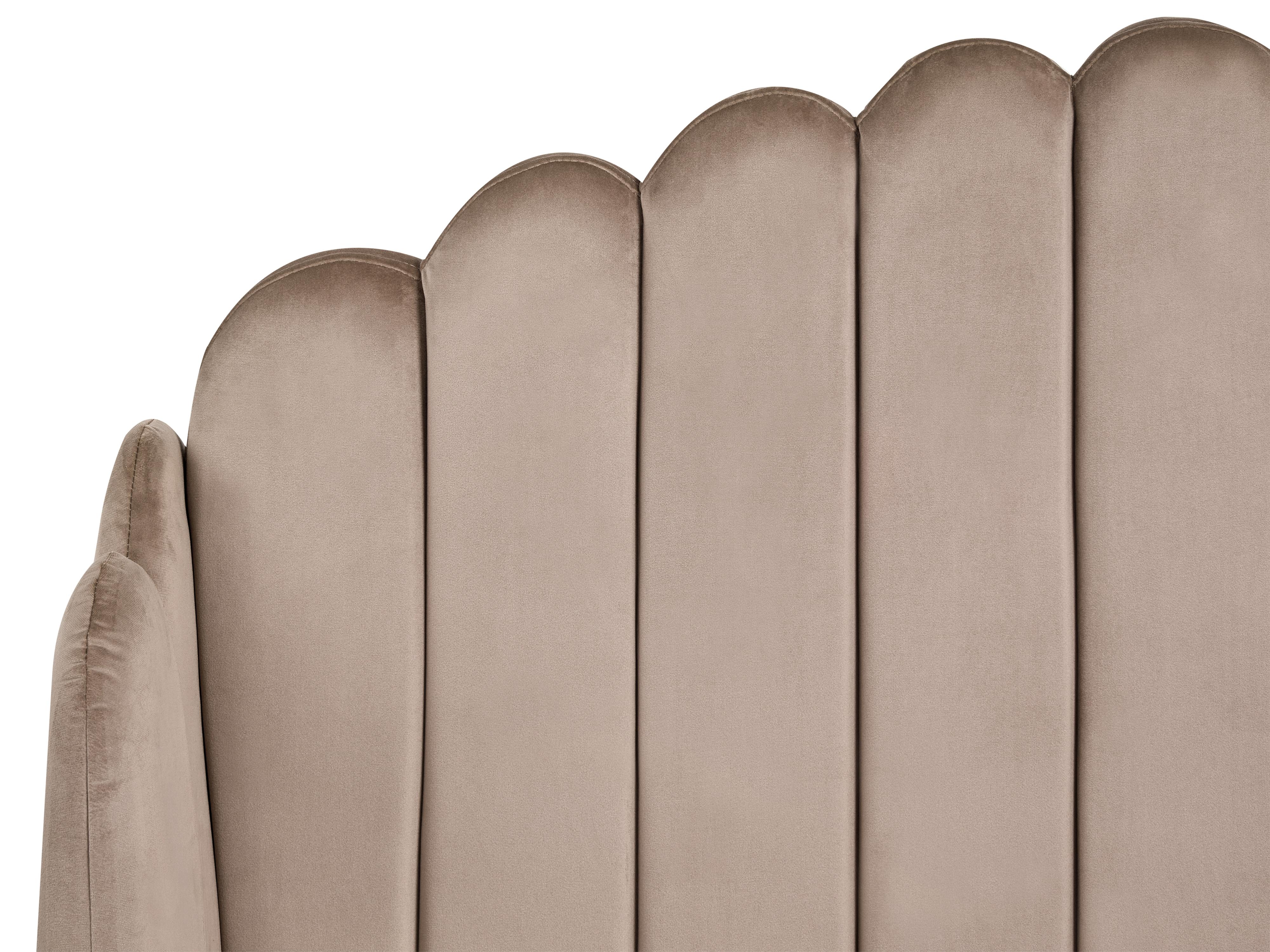 Bed Fluweel AMBILLOU 120 x 200 cm Taupe