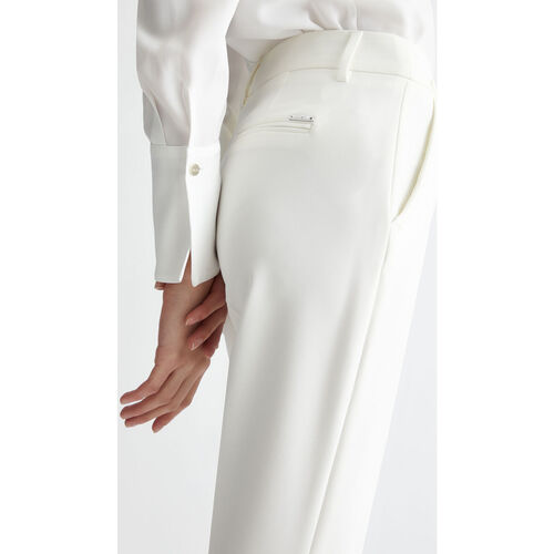 Liu Jo - Pantalón de talle alto Blanco