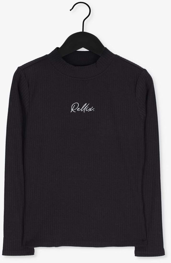 RELLIX zwarte rellix  t-shirt ls col rib rellix