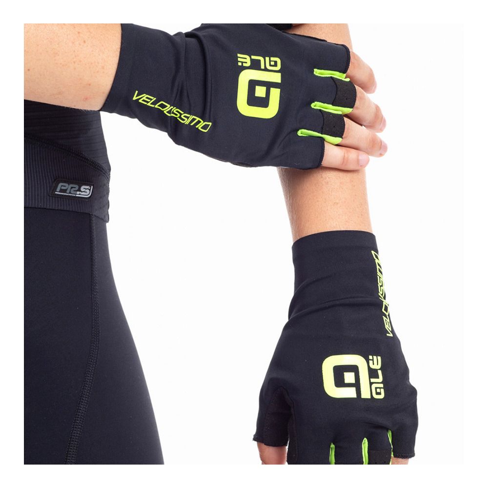 Ale VELOCISSIMO - Mitaines nro-giallo fluo/blk-fluo yellow