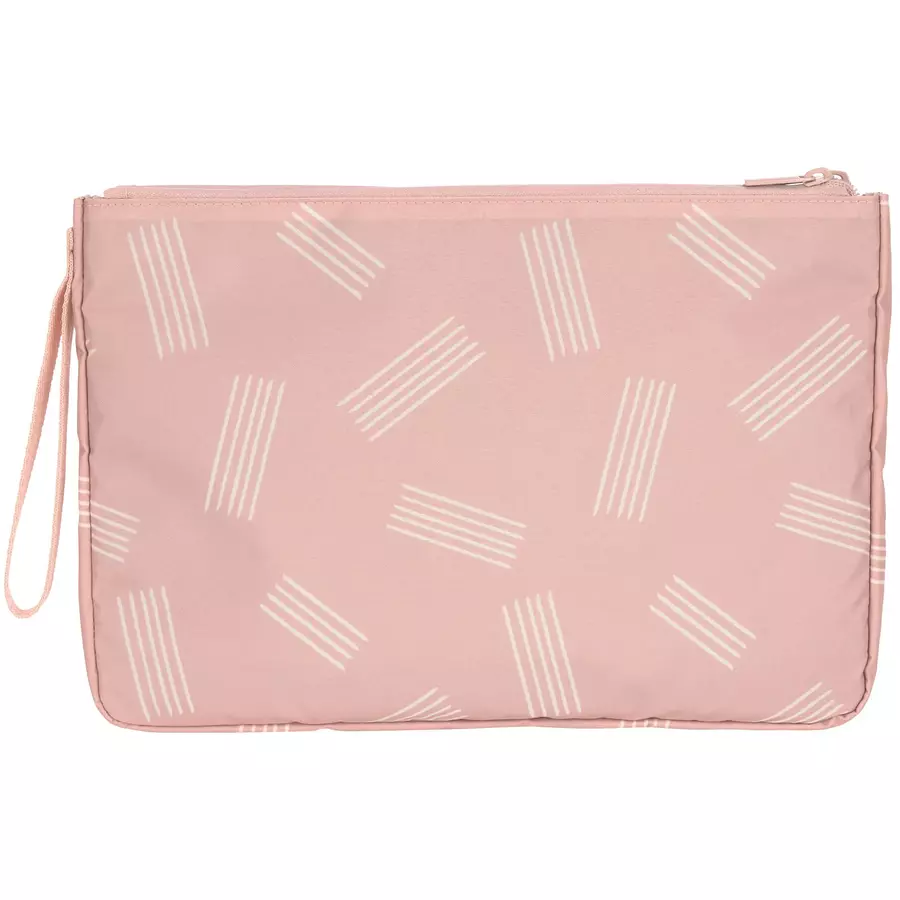 LÄSSIG Windeltasche Casual Changing Organizer Soft Stripes rose
