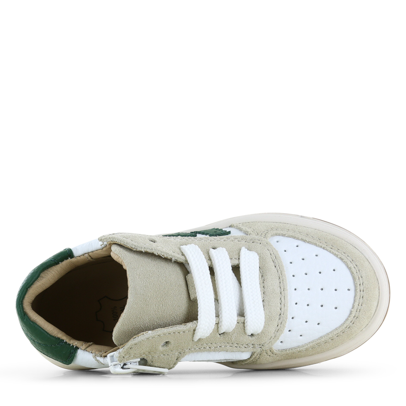 Shoesme wit-groene sneaker Microfiber leer, Suède | Jongens schoenen