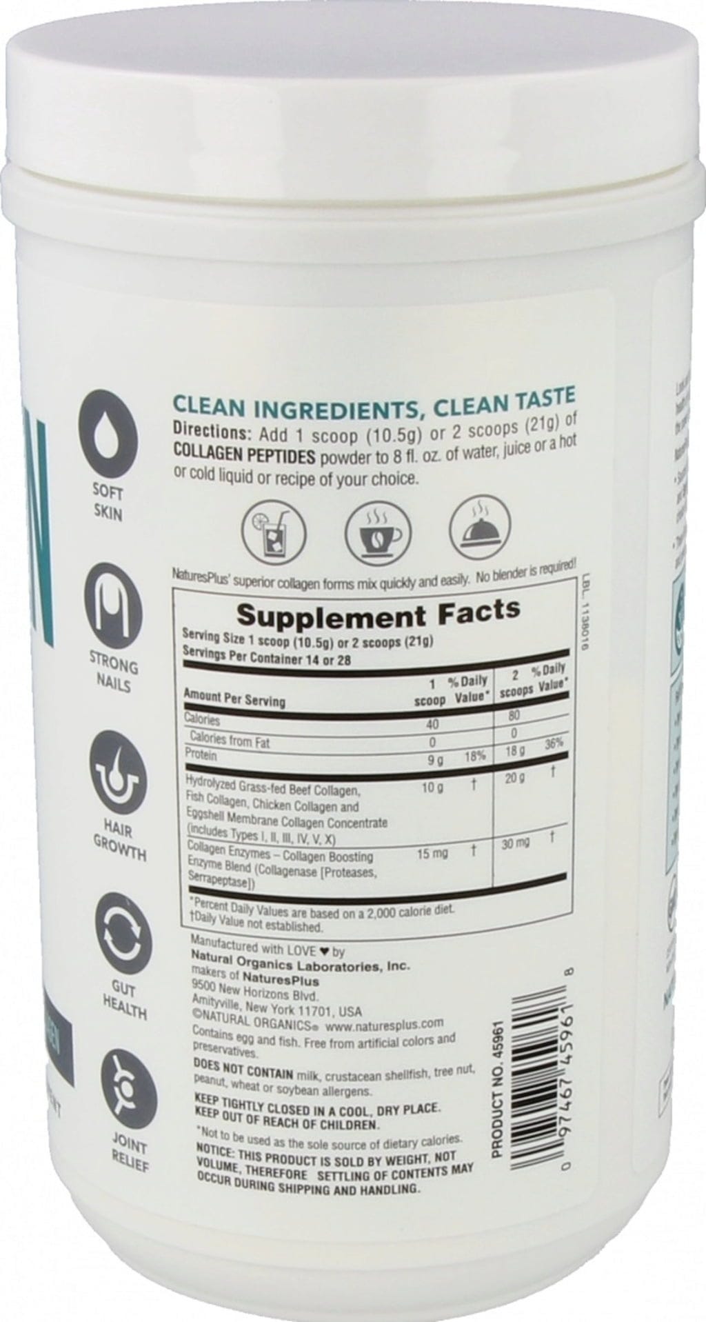 NaturesPlus  Collagen Peptides, 294 g