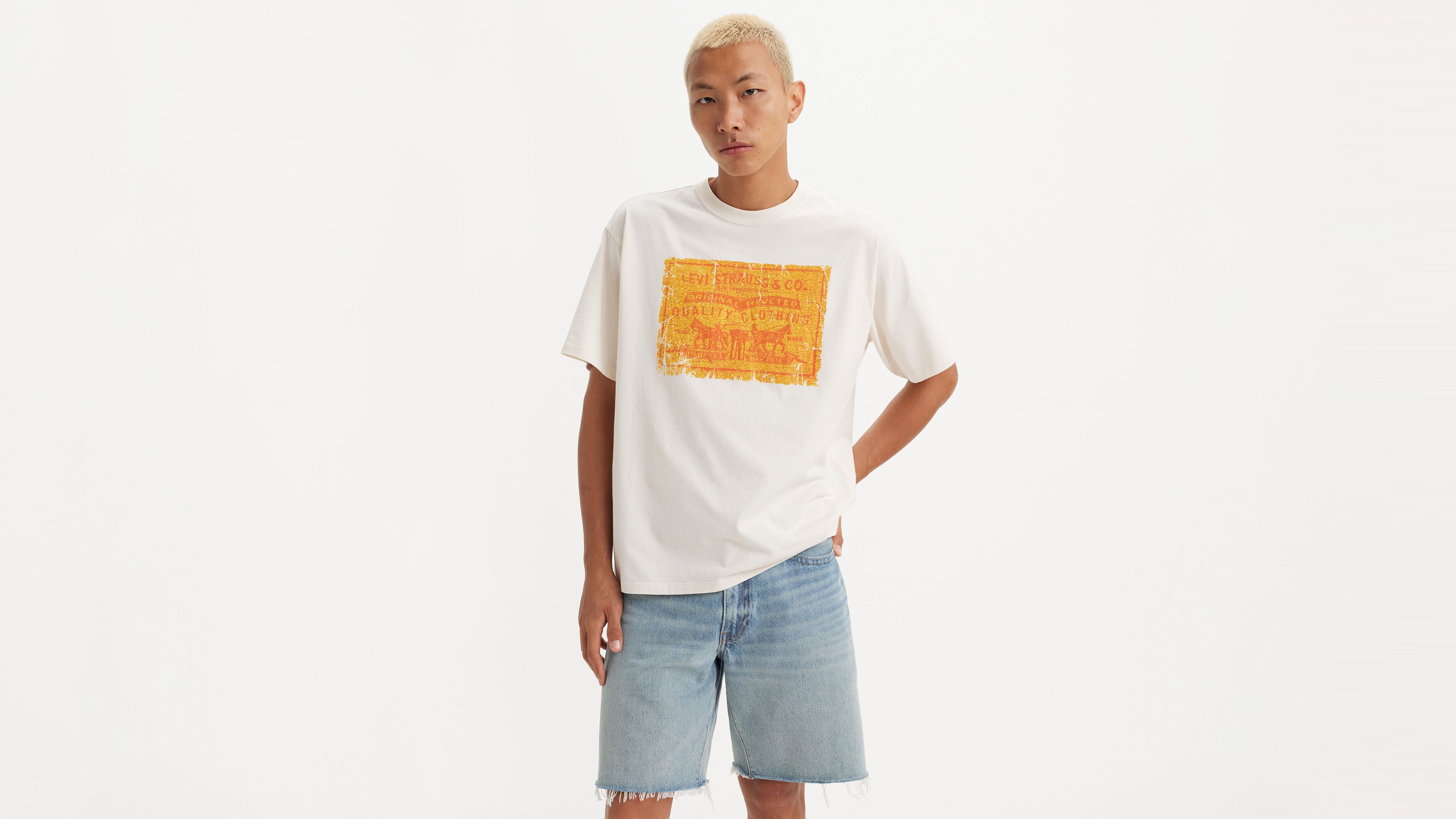 T-shirt graphique Vintage - Archival 2Hp Patch Egret - Blanc