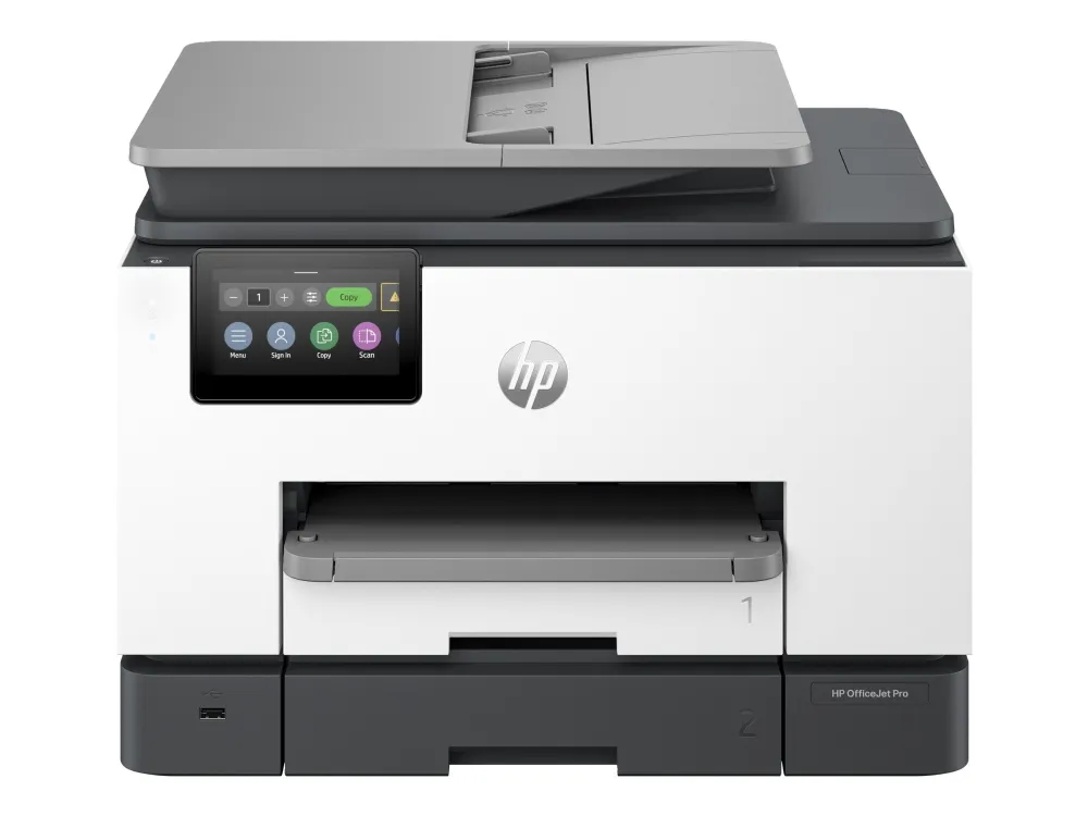 HP Officejet Pro 9130b All-in-One - Multifunktionsprinter - farve - blækprinter - Legal (216 x 356 mm) (original) - A4/Legal (medie) - op til 23 spm (kopiering) - op til 25 spm (udskriver) - 250 ark - 33.6 Kbps - USB 2.0, LAN, Wi-Fi(ac), USB vært - c