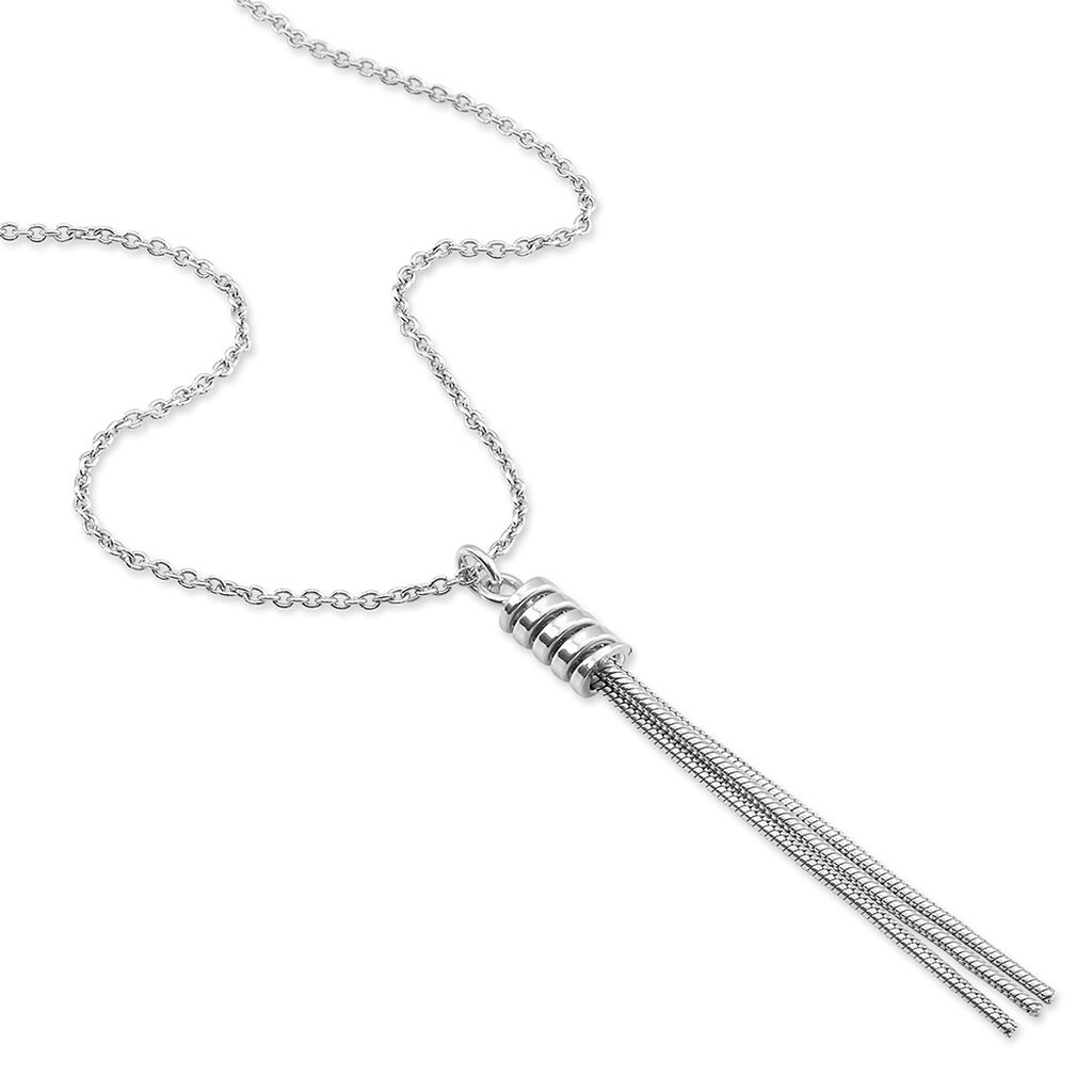 Collier Amaryllis Argent Blanc
