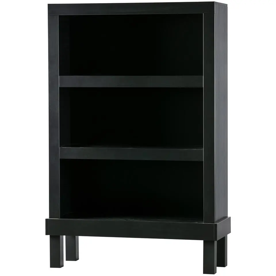 WOOOD Bonk Open Kast - Grenen - Zwart - 160x103x37