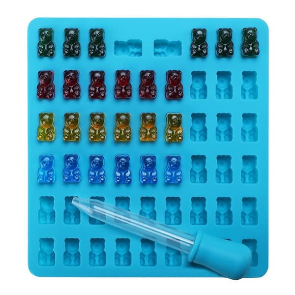 Is/sjokolade/geléform med 50 gummibjørner inkl. pipette