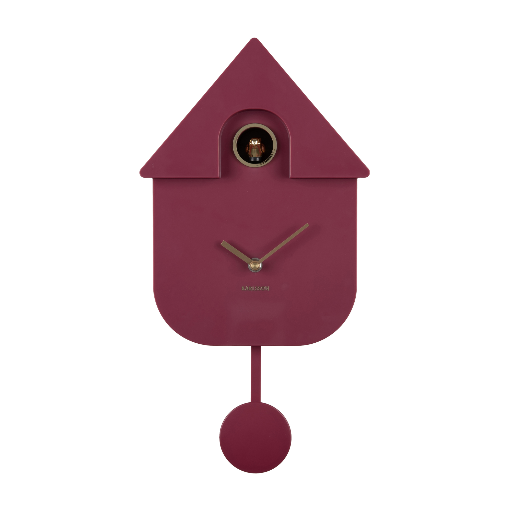 Wandklok Modern Cuckoo Oro Donkerpaars