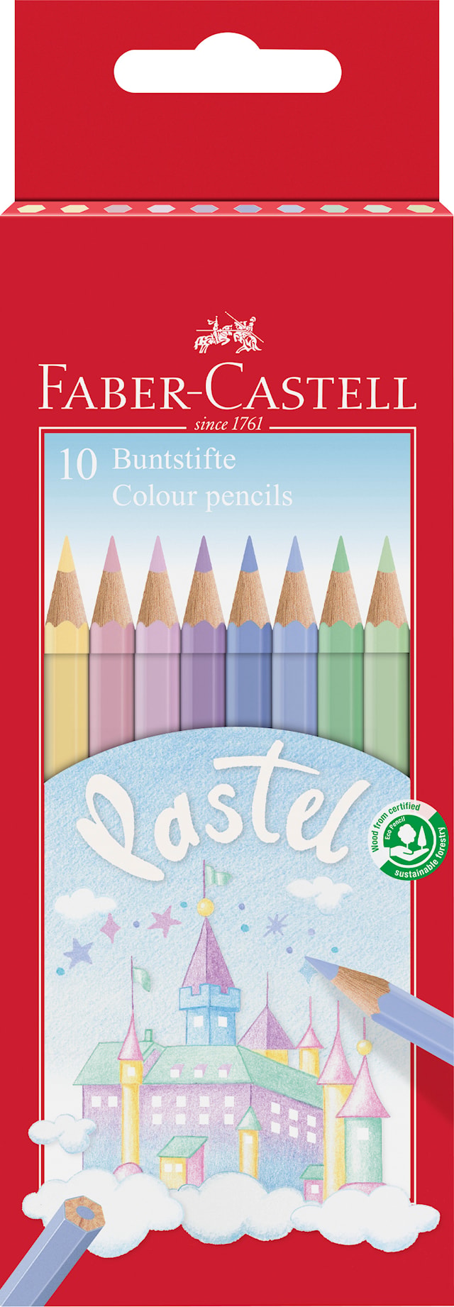 Fargeblyanter Pastellfarger 10-pack Faber Castell