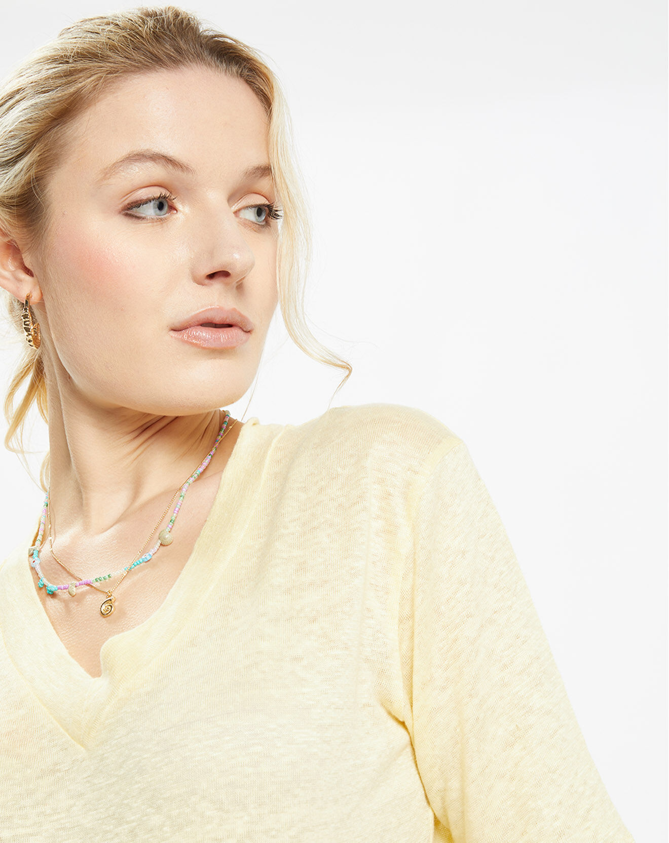 Jodhpur T-Shirt 100% Lin Matari jaune