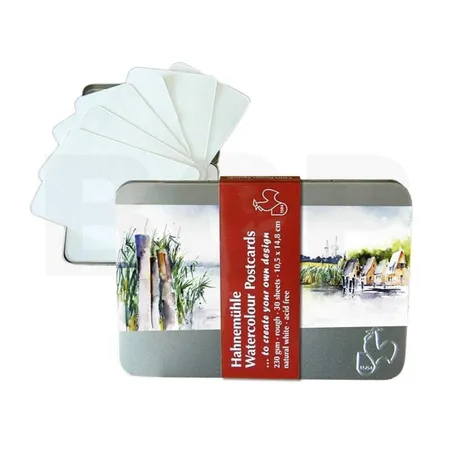 Aquarell-Postkarten 230g 30 Blatt Schmuckdose
