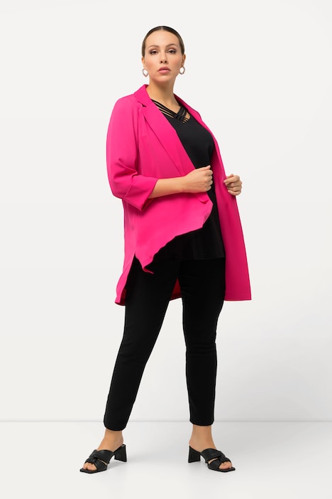 Blazerjacke, Reverskragen, Knopfverschluss, 3/4-Arm
