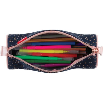 Trousse ronde Kickers Girl - 1 compartiment - marine - Oberthur