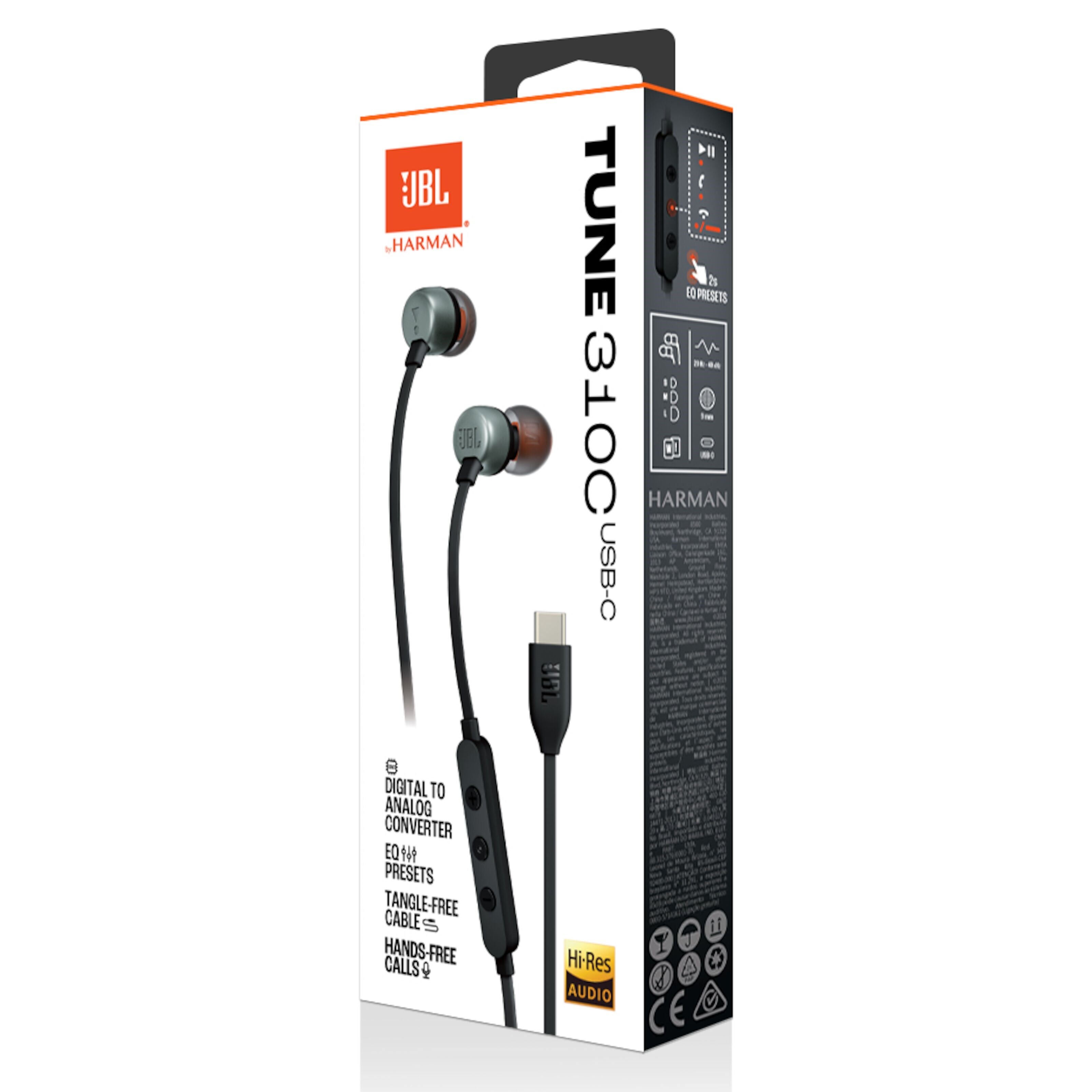 JBL Tune 310C Hodetelefoner med USB-C Svart