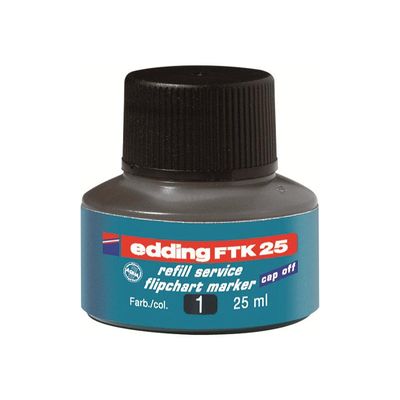 edding FTK 25 - Recharge d'encre marqueur pour chevalets - noir