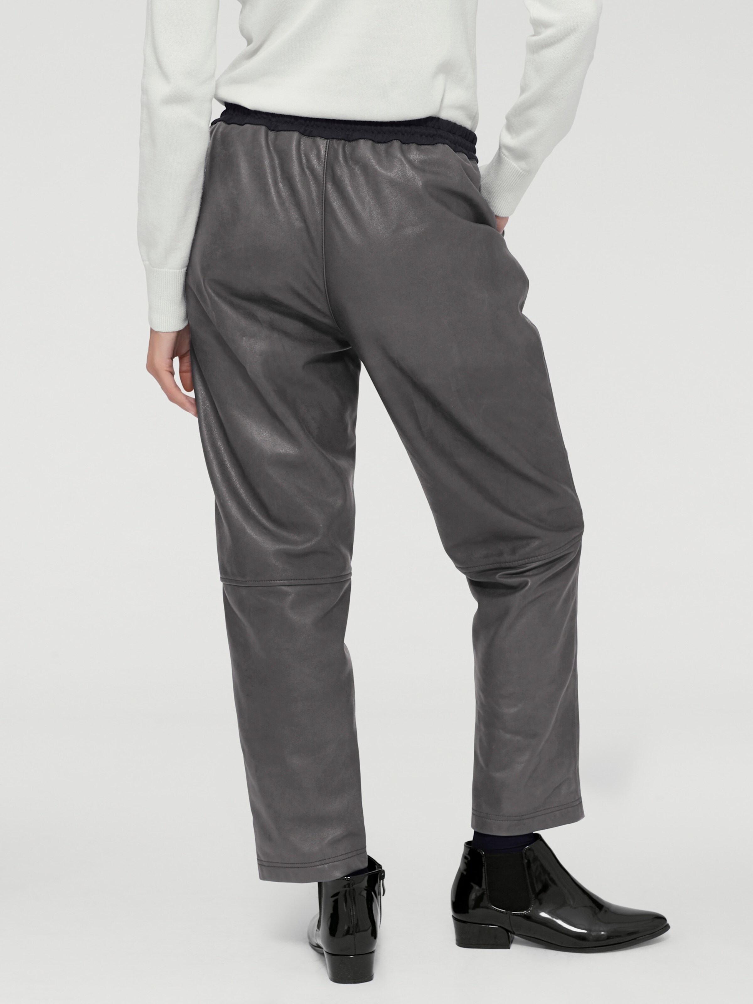 Leder-Jogpants